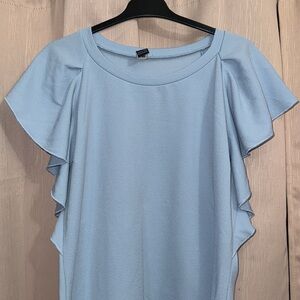 Ruffled Blue Top